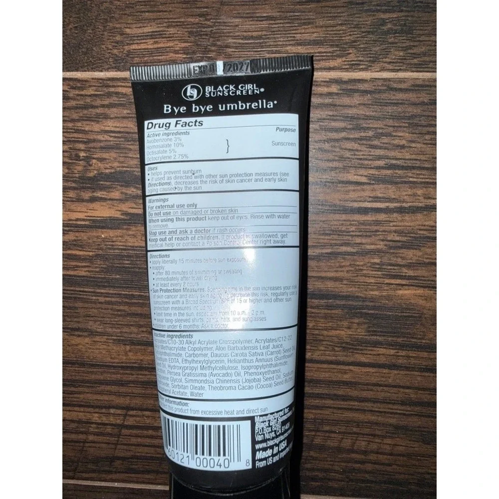 New Sealed Black Girl Sunscreen SPF 30, 3.0 fl oz